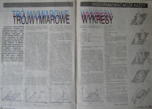 Trójwymiarowe wykresy.